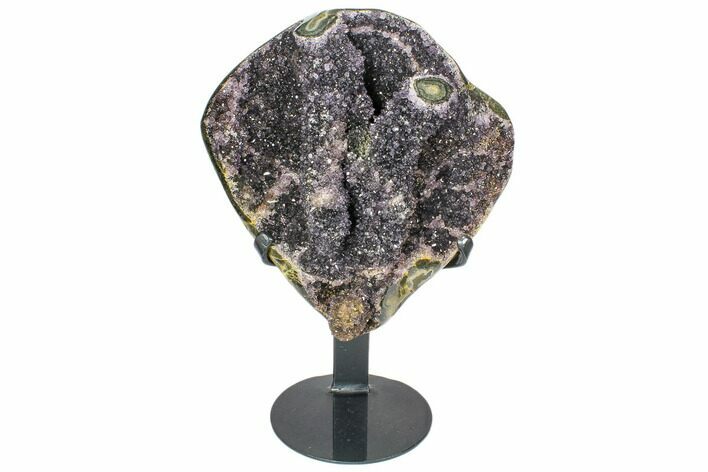Amethyst Geode on Metal Stand - Uruguay #104575
